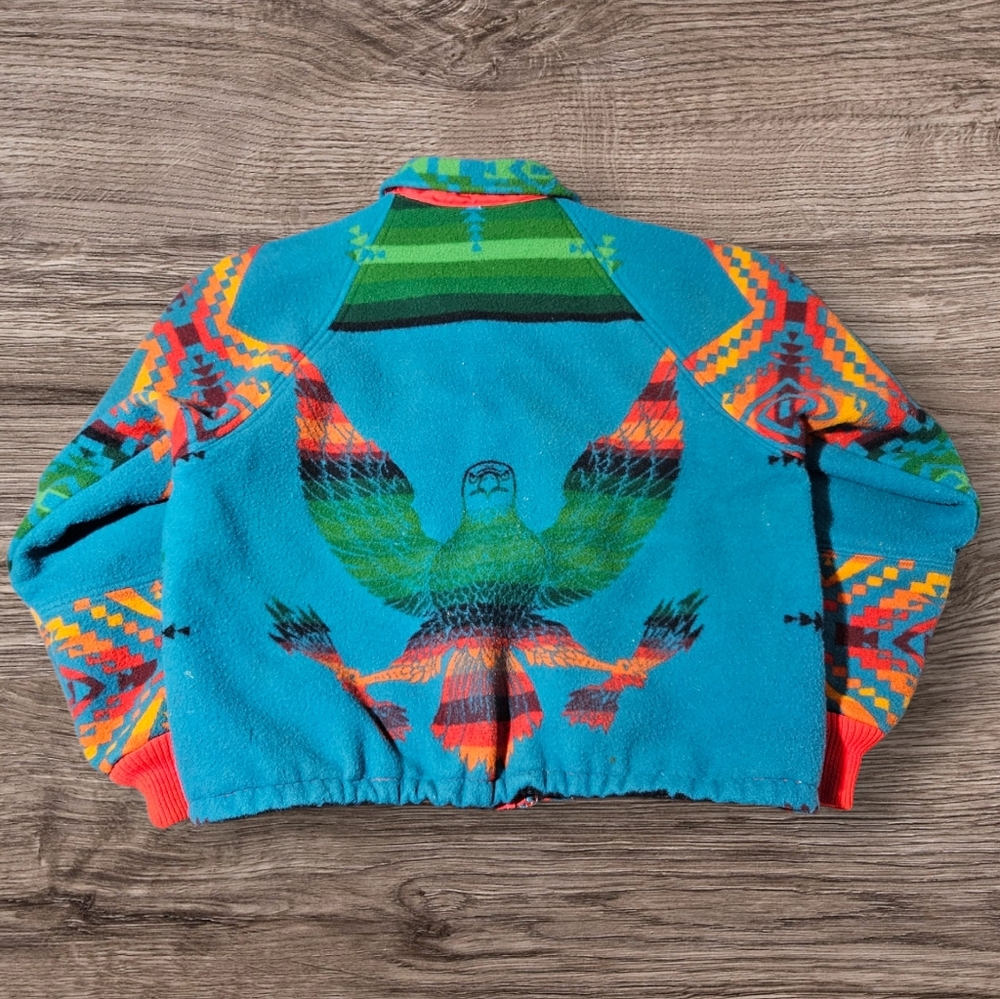 Vintage Pendleton Aztec Bomber Jacket Beaver Stat… - image 7